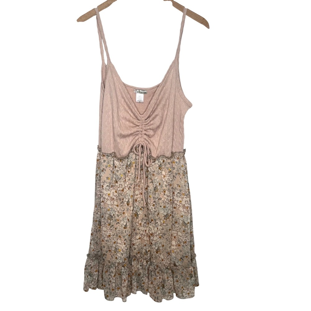 Floral Festival Mini Dress XL Cottagecore Concert Fairy Autumn Wedding Guest